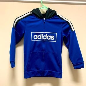 Adidas Boys Fleece shell Zipper Hoodie Size 7